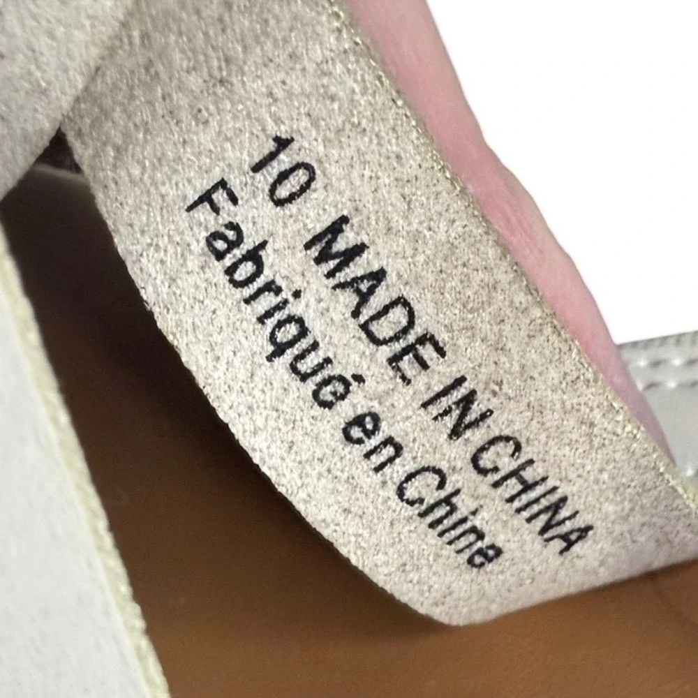 NWOB‎ American Eagle Cream Espadrille Platform Cage Sandals Women's Size10